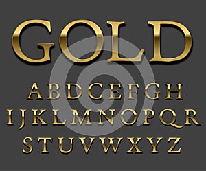 Gold font