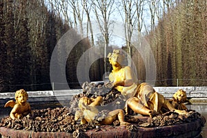 Gold fountain of the Palace of Versailles