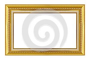 Gold frame. Gold/gilded arts and crafts pattern picture frame.