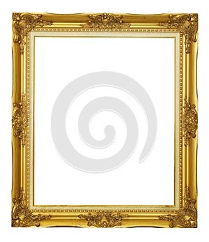 Gold frame isolated