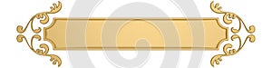 Gold frame Isolated On White Background, 3D render. 3D illustration