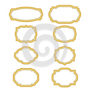 Gold frames simple golden style