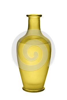 Gold Frosted Glass Vase Isolated