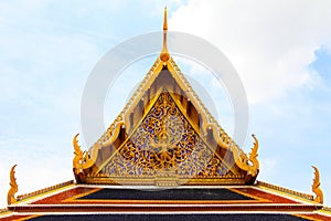 Gold gable of thai temple