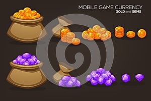 Gold and Gems, Mobile Game Currency photo