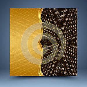 Gold geometric mosaic abstract background