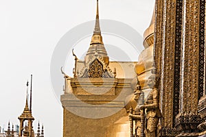 Gold Giant Guardian in Wat Phra Kaew temple