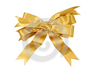 Gold gift bow or rosette