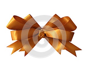 Gold gift bow or rosette