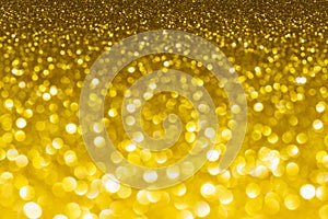 Gold glitter bokeh abstract background