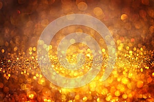 Gold Glitter Bokeh vignette sparkle  Background