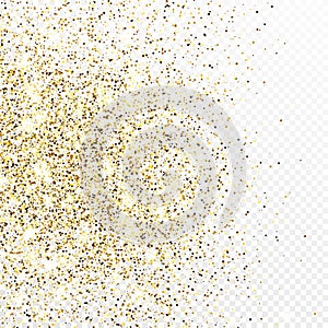 Gold glitter celebratory confetti background