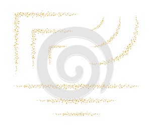 Gold Glitter Confetti Sparkle Decoration Element Shapes