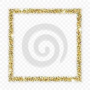 Gold Glitter Frame With Bland Shadows