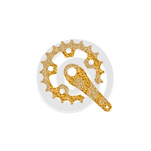 Gold Glitter Icon - Bicycle crank set