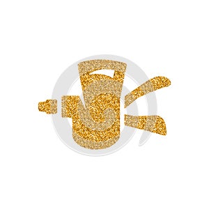 Gold Glitter Icon - Bicycle shifter