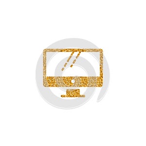 Gold Glitter Icon - Desktop omputer