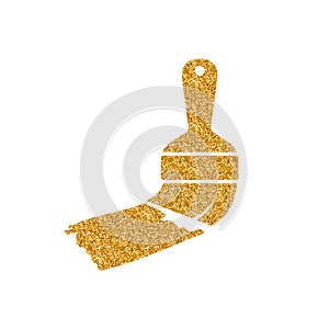 Gold Glitter Icon - Paint brush
