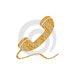 Gold Glitter Icon - Wireless phone
