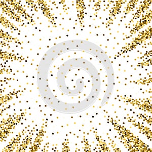 Gold glitter luxury sparkling confetti. Scattered