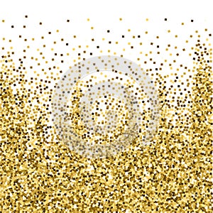 Gold glitter luxury sparkling confetti. Scattered