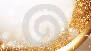 gold glitter particles abstract background generative ai