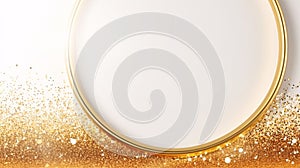 gold glitter particles abstract background generative ai
