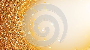 gold glitter particles abstract background generative ai