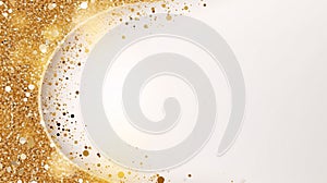 gold glitter particles abstract background generative ai