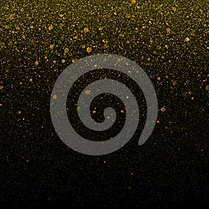 Gold glitter particles background