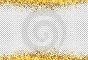 Gold glitter particles  isolate on png or transparent  background with sparkling  snow, star light  for Christmas, New Year,