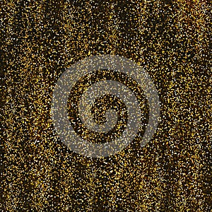 Gold glitter pattern seamless background wallpaper texture. Vector illustration on black repeat luxury style design