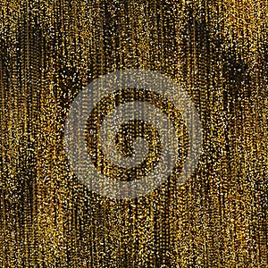 Gold glitter pattern seamless background wallpaper texture. Vector illustration on black repeat luxury style design