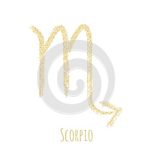 Scorpio zodiac sign, horoscope symbol vector.