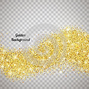 Gold glitter texture with sparkles photo