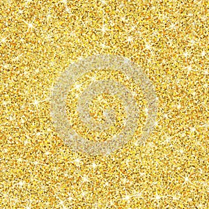 Gold glitter texture with sparkles photo