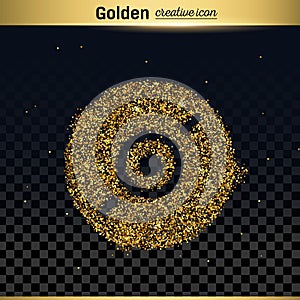 Gold glitter vector icon