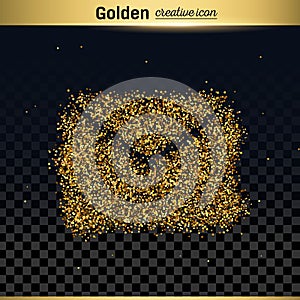 Gold glitter vector icon