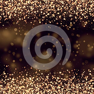 Gold glittering bokeh abstract