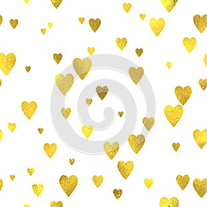 Gold glittering foil seamless pattern