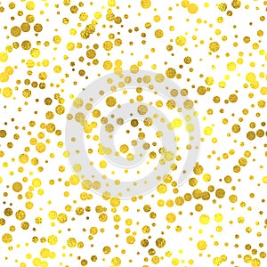 Gold glittering foil seamless pattern