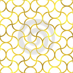 Gold glittering foil seamless pattern