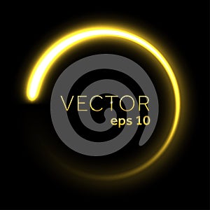 Gold glittering star dust circle