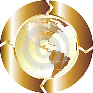 Gold globe