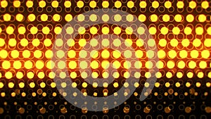 Gold Glowing Neon Circles Abstract Motion Background VJ Loop
