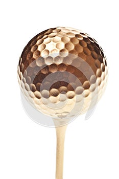 Gold golf ball