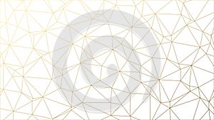 Gold gradient low poly background. Vector pattern. Element for web design, decoration. Abstract lines illustration