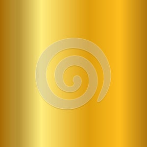 Gold gradient smooth texture. Empty golden metal background. Light metallic plate template, abstract pattern. Bright