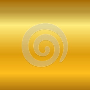 Gold gradient smooth texture. Empty golden metal background. Light metallic plate template, abstract pattern. Bright