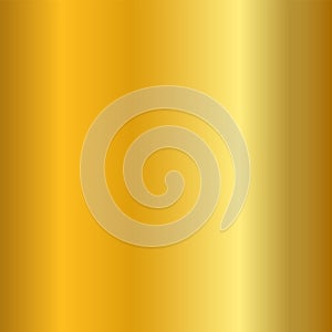 Gold gradient smooth texture. Empty golden metal background. Light metallic plate template, abstract pattern. Bright